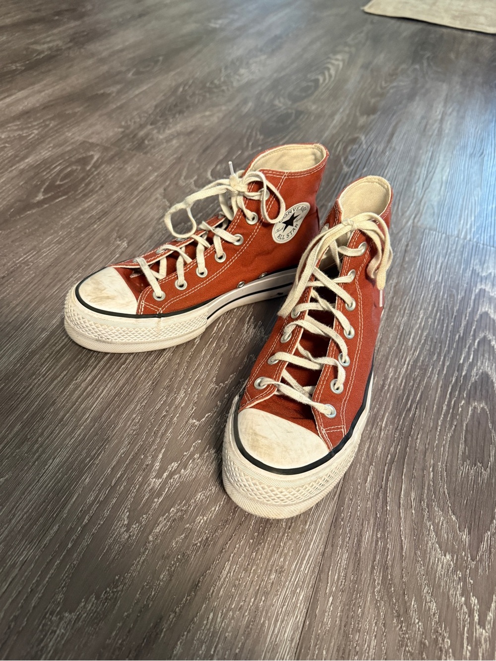 Red high top converse! - Picture 2 of 4
